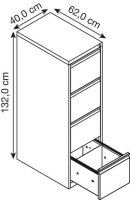 Gürkan Hängeregistraturschrank reinweiß 4...