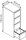 Gürkan Hängeregistraturschrank reinweiß 4 Schubladen 40,0 x 62,0 x 132,0 cm, 1 St.