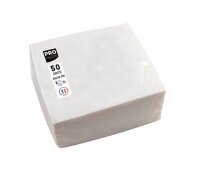 PROnappe Servietten weiß 2-lagig 20,0 x 20,0 cm, 50...