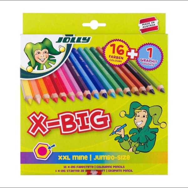 JOLLY X-BIG Buntstifte farbsortiert, 17 St.