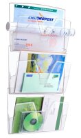 cep Wandprospekthalter transparent DIN A4 3 Fächern...