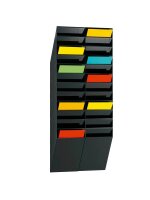 DURABLE Wandprospekthalter FLEXIBOXX schwarz DIN A4 24,2 x 13,5 x 111,5 cm, 1 St.