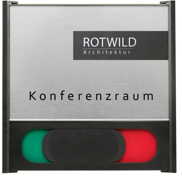 SignSystems® Türschild BOX Kunststoff schwarz 15,0 x 10,0 cm, 1 St.