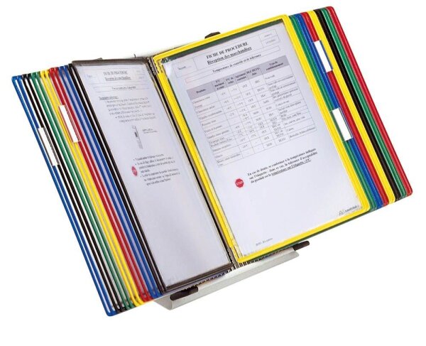tarifold Wand-Sichttafelsystem 434309 DIN A4 farbsortiert mit 30 St. Sichttafeln, 1 St.