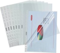 herlitz Prospekthüllen DIN A4 transparent genarbt...