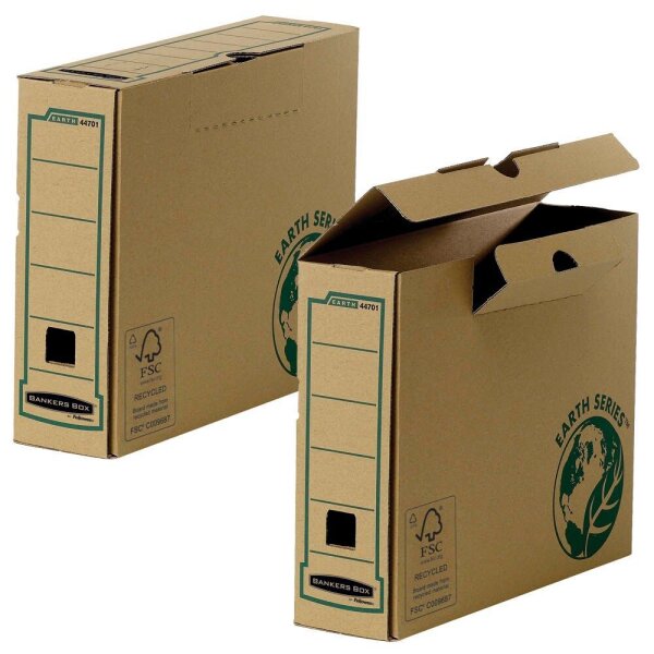 Bankers Box Archivboxen Earth Series 80mm A4 braun 8,0 x 31,9 x 25,4 cm, 20 St.