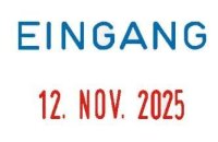 COLOP Datumstempel mit Text "Eingang" Mini-Dater S 160/L selbstfärbend blau rot, 1 St.