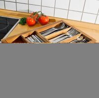 relaxdays Besteckkasten braun 1 St.
