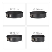 relaxdays Springformen-Set Ø 18,0/24,0/26,0/28,0...