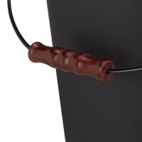 relaxdays Ascheeimer mit Deckel 24,0 l schwarz, 1 St.