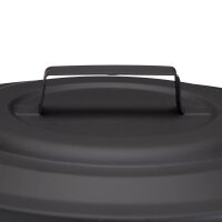 relaxdays Ascheeimer mit Deckel 24,0 l schwarz, 1 St.