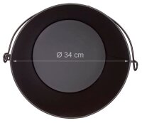 relaxdays Ascheeimer mit Deckel 24,0 l schwarz, 1 St.