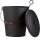 relaxdays Ascheeimer mit Deckel 24,0 l schwarz, 1 St.
