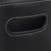 relaxdays Kunstleder XL Kaminholzkorb 27,0 l schwarz 55,0 x 42,5 x 35,5 cm, 1 St.
