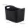 relaxdays Kunstleder XL Kaminholzkorb 27,0 l schwarz 55,0 x 42,5 x 35,5 cm, 1 St.