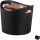 relaxdays Kunstleder L Kaminholzkorb 17,0 l schwarz 39,5 x 38,0 x 31,5 cm, 1 St.