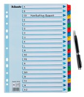Esselte Ordnerregister DIN A4 Vollformat A-Z farbig 20-teilig, 1 Satz