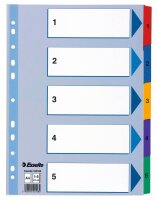 Esselte Ordnerregister DIN A4 Vollformat 1-5 farbig...