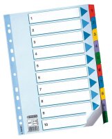 Esselte Ordnerregister DIN A4 Vollformat 1-10 farbig 10-teilig, 1 Satz