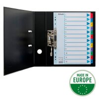 Esselte Ordnerregister DIN A4 Vollformat 1-12 farbig 12-teilig, 1 Satz
