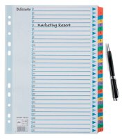 Esselte Ordnerregister DIN A4 Vollformat 1-31 farbig...