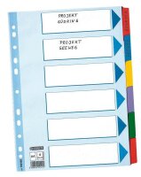 Esselte Ordnerregister DIN A4 Vollformat blanko farbig...
