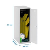 Simonrack Spind SIMONLOCKER DISM SINGLE grau, weiß...