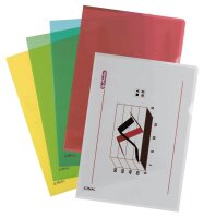 herlitz Sichthüllen DIN A4 farbsortiert genarbt 0,19...