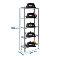 Simonrack Regal SIMONHOME CLICK PLUS 8425437070044 grau,...