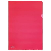 herlitz Sichthüllen DIN A4 rot genarbt 0,19 mm, 10 St.