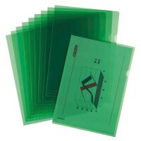 herlitz Sichthüllen DIN A4 grün genarbt 0,19...