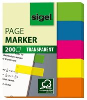 SIGEL Haftmarker transparent Haftmarker farbsortiert 5x...