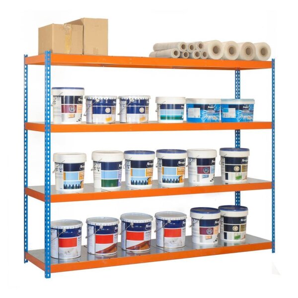 Simonrack Schwerlast-Weitspannregal SIMONFORTE 8425437081880 blau, orange 210,0 x 45,0 x 200,0 cm