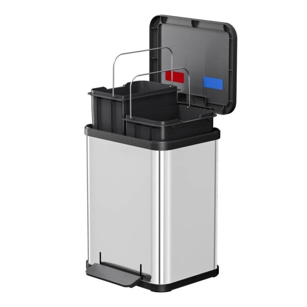 Hailo Öko duo Plus M Mülltrenner 2x 9,0 l edelstahl, 1 St.