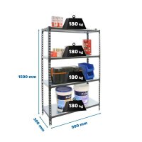 Simonrack Schwerlastregal SIMONCLICK 8425437097522 anthrazit, weiß 90,0 x 30,0 x 150,0 cm