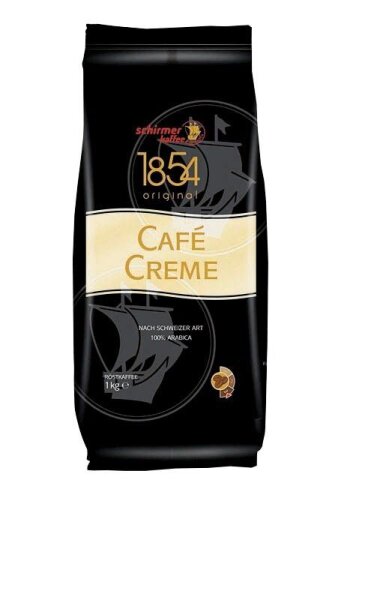 Schirmer Kaffee Café Creme Kaffeebohnen, Arabicabohnen mild, 1 kg