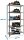 Simonrack Schwerlastregal MADERCLICK MINI 8425437099281 anthrazit 80,0 x 40,0 x 180,0 cm