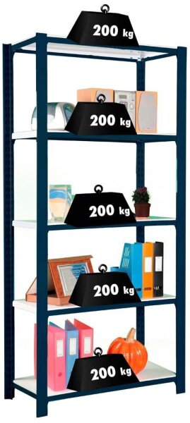 Simonrack Regal OFFICLICK 8425437103841 anthrazit, weiß 90,0 x 30,0 x 210,0 cm  ( 8425437103841 )