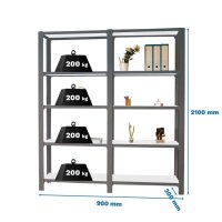 Simonrack Regal OFFICLICK 8425437108846 anthrazit,...