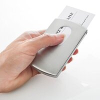 SIGEL Visitenkartenetui silber, für bis zu 12 Visitenkarten