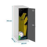 Simonrack Spind SIMONLOCKER DISM SINGLE anthrazit, grau...