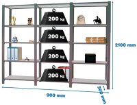 Simonrack Regal OFFICLICK 8425437108891 anthrazit, silber...