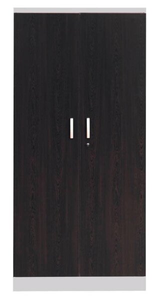 Gürkan Stahlschrank 100108 lichtgrau, wenge 4 Fachböden 92,0 x 42,0 x 195,0 cm, aufgebaut, 1 St.