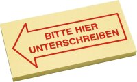 inFO Haftmarker gelb "BITTE HIER...