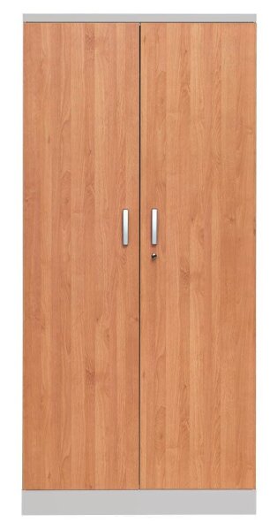 Gürkan Stahlschrank 100121 erle, weißaluminium 4 Fachböden 92,0 x 42,0 x 195,0 cm, aufgebaut, 1 St.