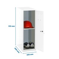 Simonrack Spind SIMONLOCKER DISM weiß 8425437116827, 1 Schließfach 30,0 x 50,0 x 91,5 cm