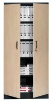 Gürkan Stahlschrank 100130 tiefschwarz, ahorn 4...