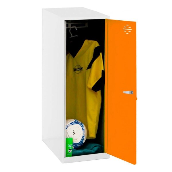 Simonrack Spind SIMONLOCKER DISM SINGLE weiß, orange 8425437116629, 1 Schließfach 30,0 x 50,0 x 91,5 cm