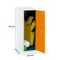 Simonrack Spind SIMONLOCKER DISM SINGLE weiß, orange 8425437116629, 1 Schließfach 30,0 x 50,0 x 91,5 cm