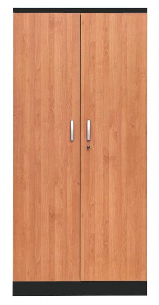 Gürkan Stahlschrank 100127 tiefschwarz, erle 4 Fachböden 92,0 x 42,0 x 195,0 cm, aufgebaut, 1 St.